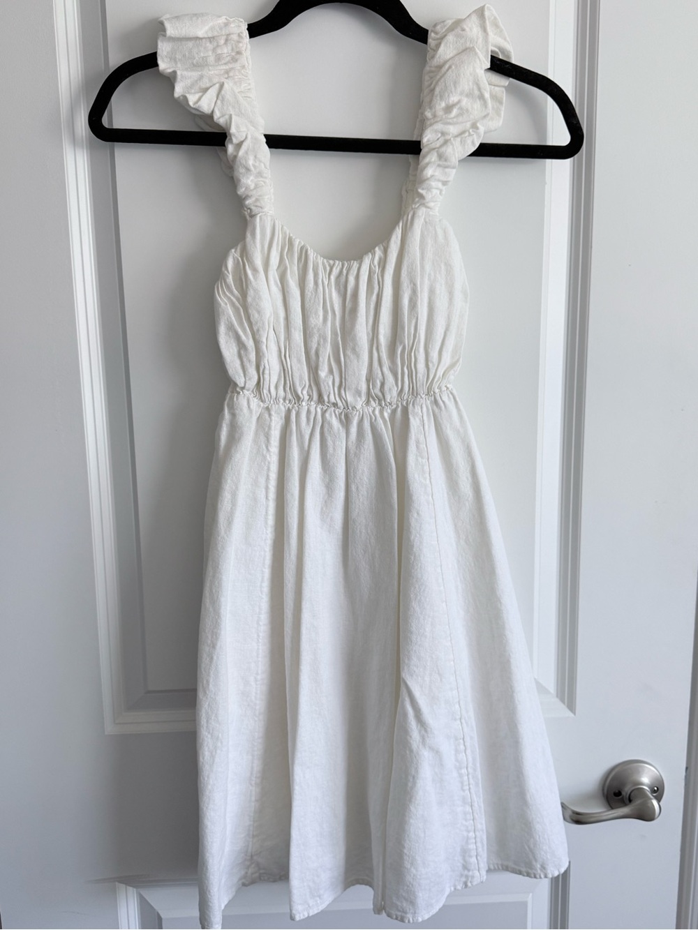 Abercrombie White Ruffled Strap Sundress